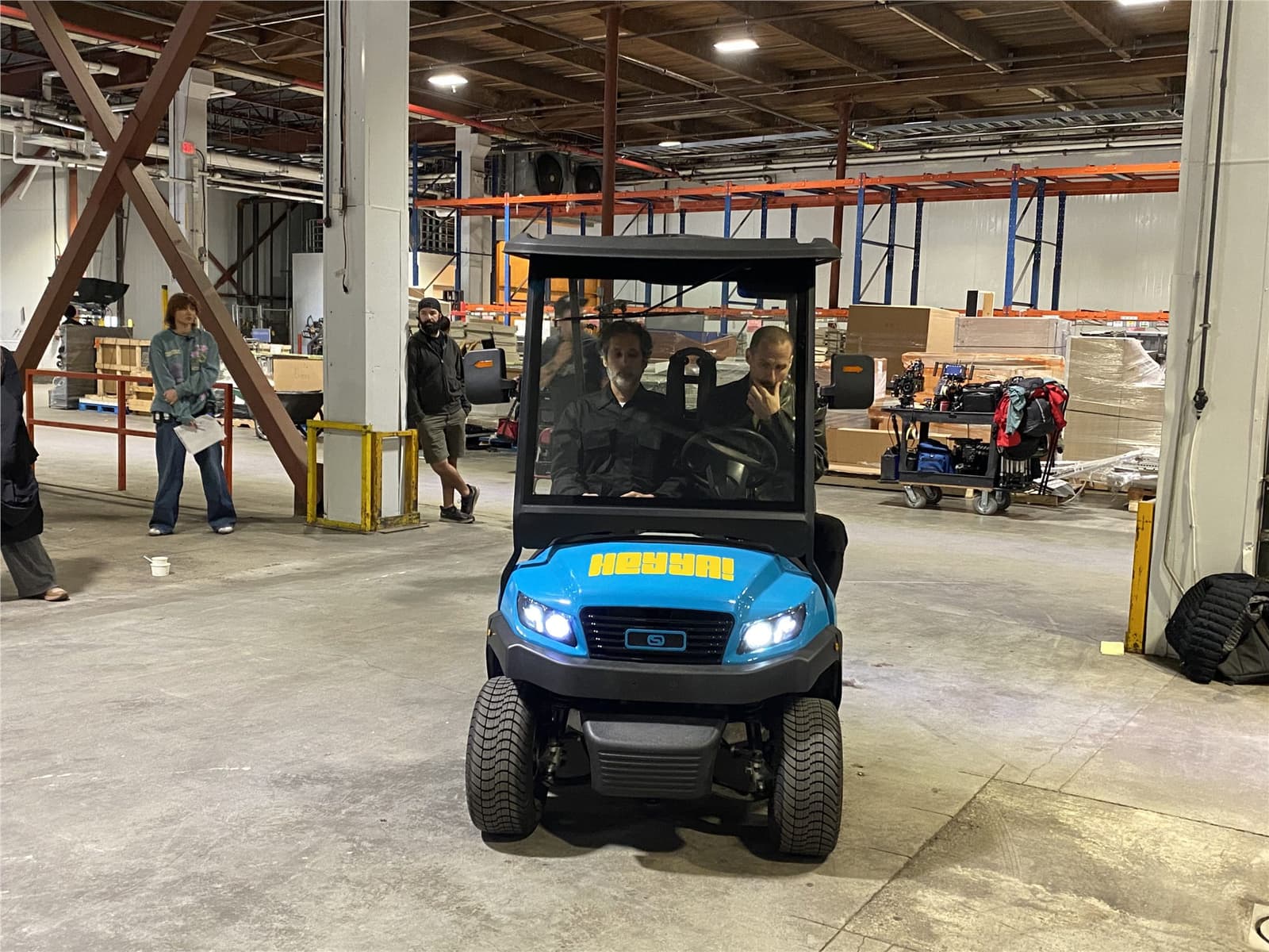 Electric carts at an authorized production location